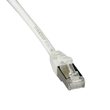 Schneider Electric Actassi Cat6A S/FTP Patch Cord, LSZH, 1 m, White | ACTPC6ASFLS10WE