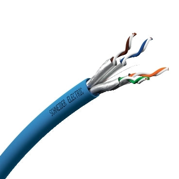 Schneider Electric Actassi Cat6A U/FTP LAN Cable, 4 Pair, 550 MHz, LSZH, Euroclass Dca, 500 m Drum, Blue | VDICD62X218