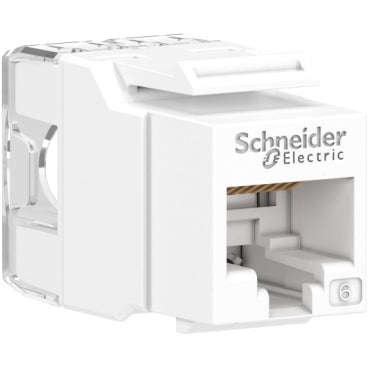 Schneider Electric Actassi S-110 Cat6 UTP RJ45 Keystone Jack, White | VDIEB17266UWE